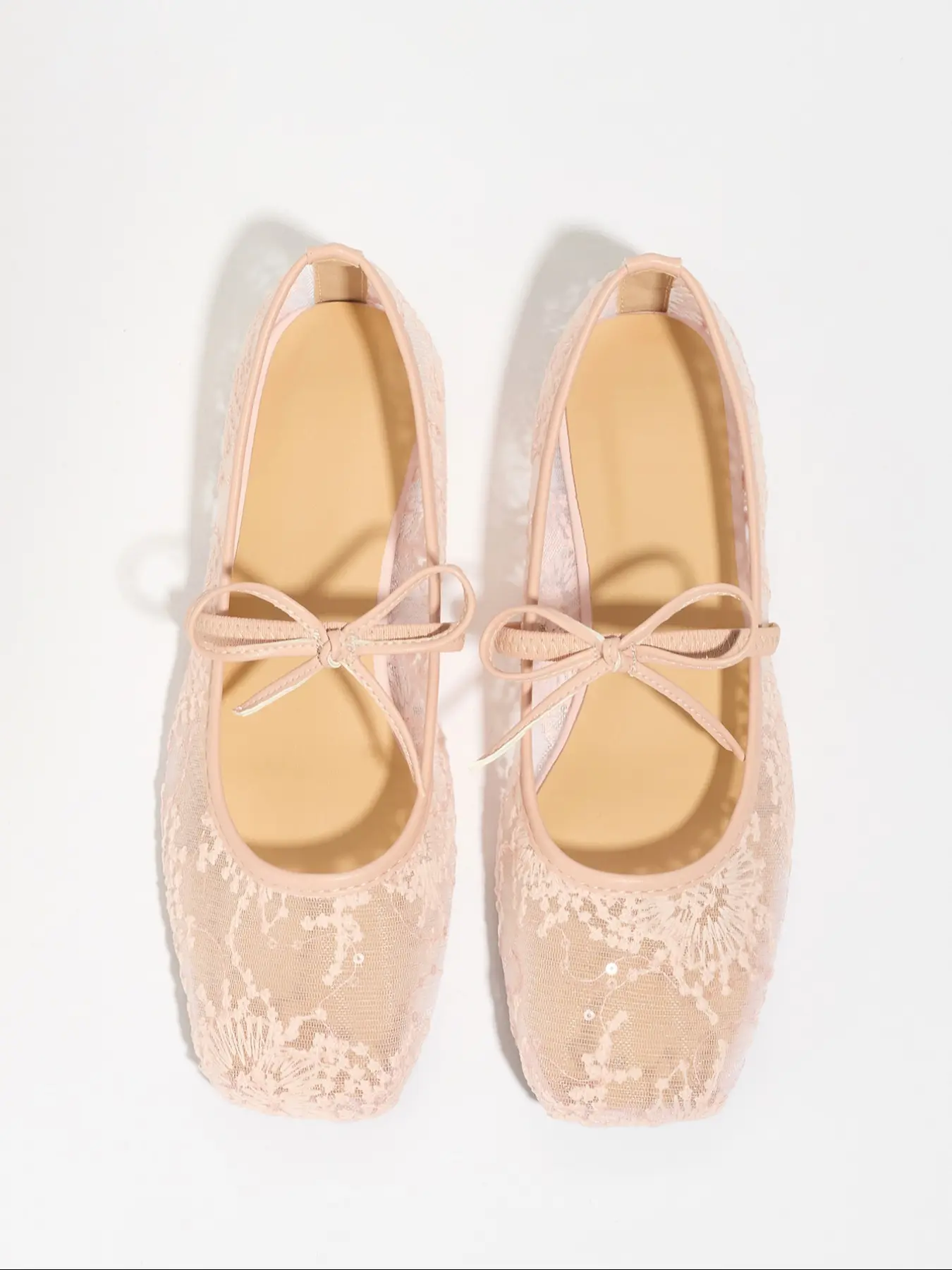 Women's Elegant Ballet Flats, Spring Summer Hollow Out Lace Floral Bow Flat Shoes, Versatile Fashion Footwear for Parties, Campus, Office, Weddings