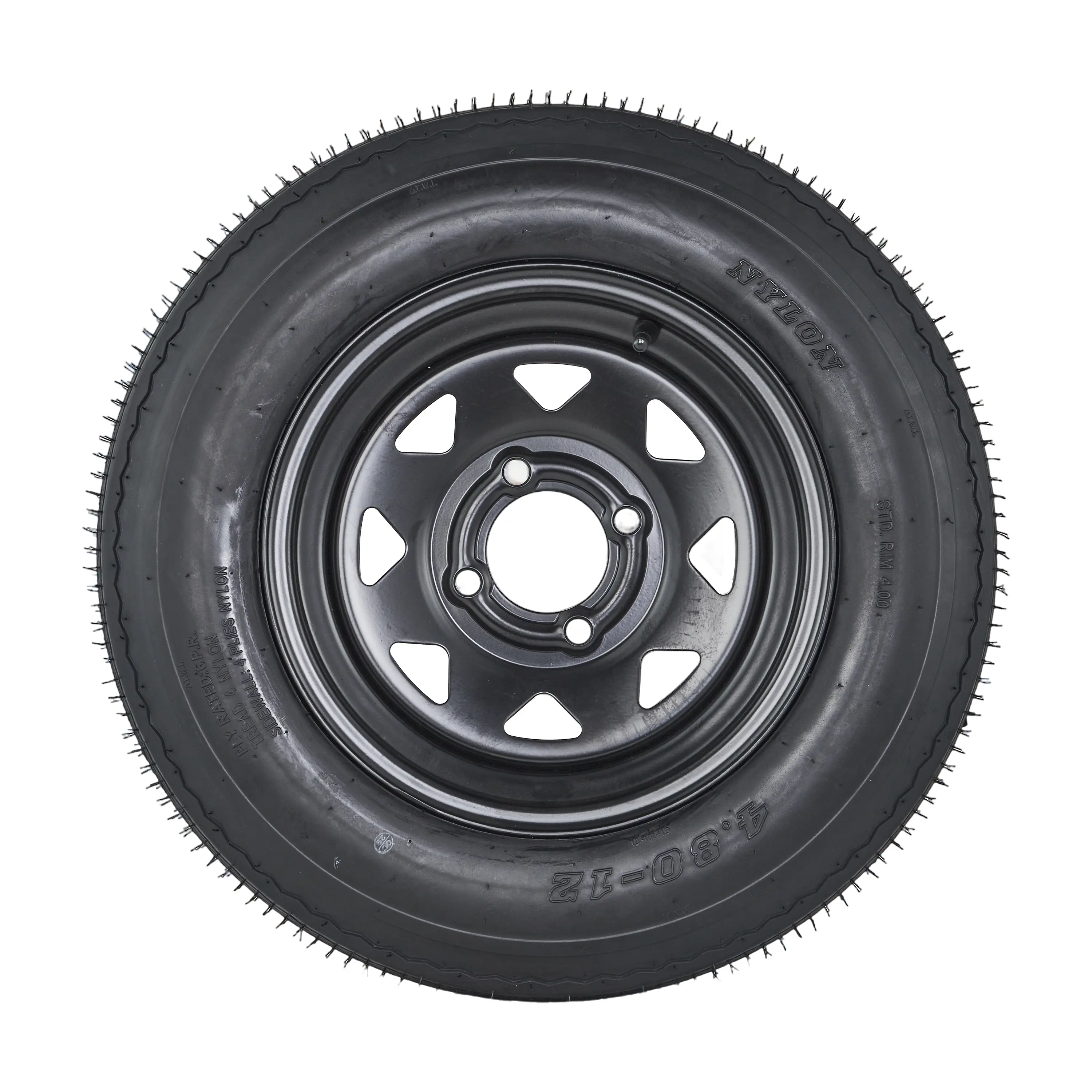 Garvee 2026 New Set of 24.80-12 6PR 4 Lug 2-Pack 4.80-12 6PR Trailer Tire & Wheel Assemblies, 4-Hole Rims, Heavy Duty Rubber for Utility Boat Trailers Ideal Gifts