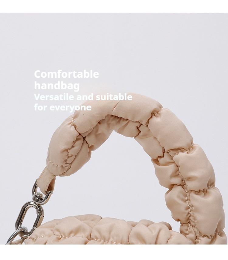 Trendy New Pleated Cloud Bag Mini Coin Purse Pendant Korean Style Storage Bag Portable Decorative All-Match Small Bag Daily Casual Versatile Fashion Accessory Lightweight Easy Carry Simple Stylish Design Perfect For Everyday Use And Outfit Matching