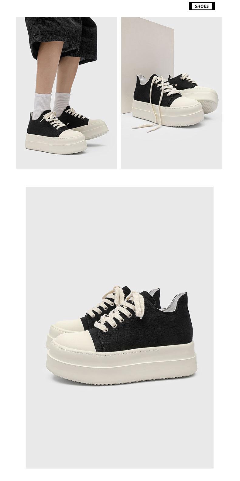 Men's shoes 2026 new model, height-increasing sneakers, casual versatile trendy shoes, large-toe canvas shoes