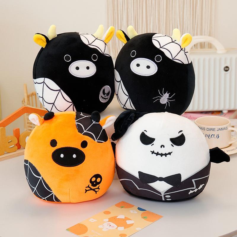 20cm Halloween Pumpkin Plush Pillow Dolls Horror Wizard Hat Cushaw Shaped Cushion Toys Birthday Christmas Gifts