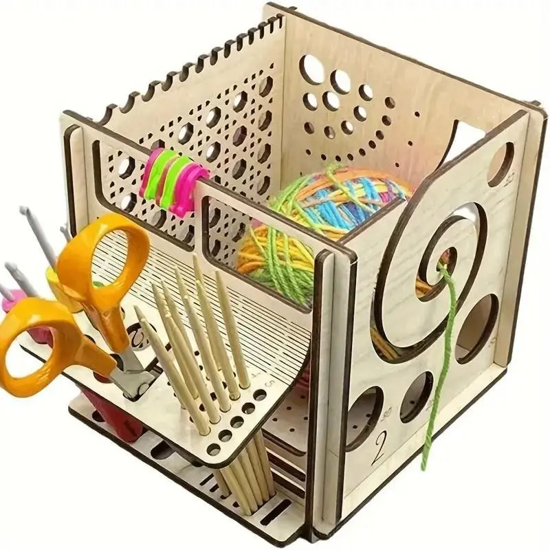 Multifunctional Knitting Storage Tool Box, Yarn Crochet Rack, Essential Sewing Accessory, Perfect Organizer for Craft Supplies