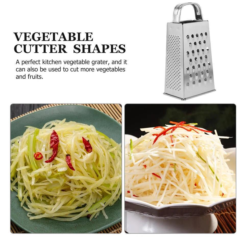 Kitchen stainless steel four-sided box food grinder vegetable cheese slicer pulverizer-