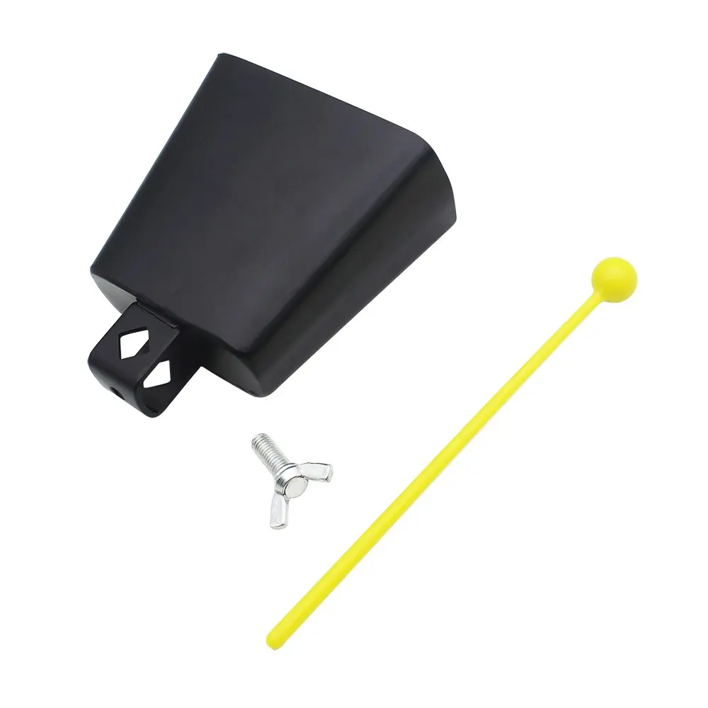 Cowbell with Drumsticks for Band Performances, Festive Toasts, Christmas, Weddings, Birthdays, Solid Wood Musical Instrument