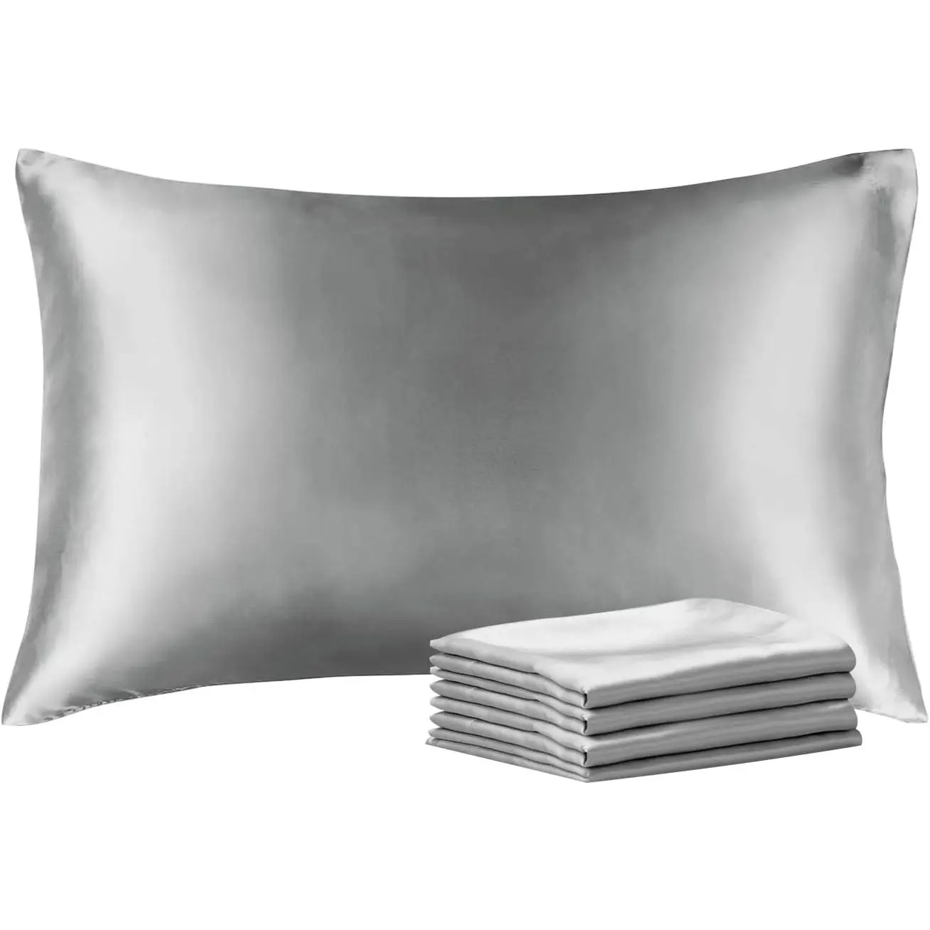 4 Pack Standard Satin Pillowcases Silky Soft Cooling Pillow Covers, Great Gift for Women and Men
