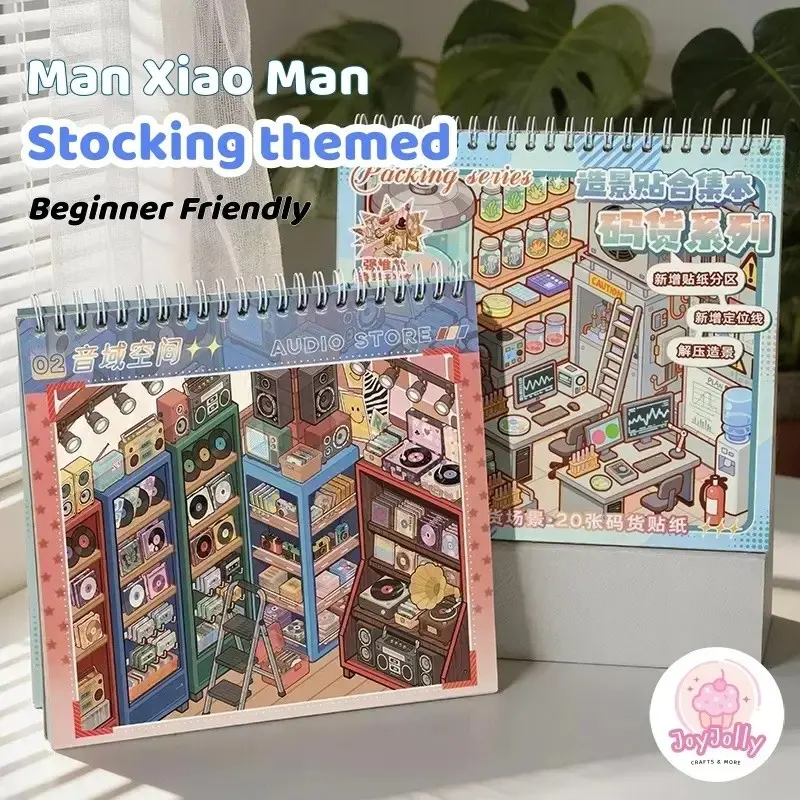 Food Theme Scene Sticker Book, 10 Unique Food Designs, DIY Gift, 3D House Craft Kit, Kids' Toy, Journal Stickers, Creative Fun
