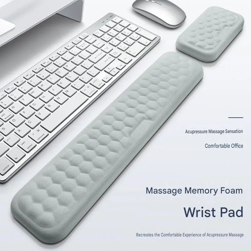 Ergonomic Keyboard Wrist Rest, Memory Foam Mouse Pad, Comfortable Typing Support, Ideal for Office, Gaming, Long Work Sessions, Gaming PC Accessories, Gaming Accessory