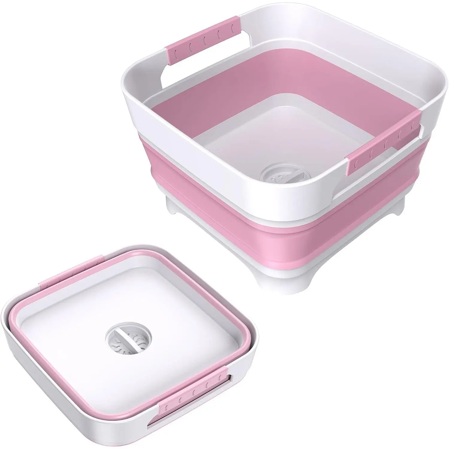 Women's Blouse & Shirt Accessory Collapsible 9L Dish Basin, Portable Sink for Camping, Kitchen - Gray, Pink