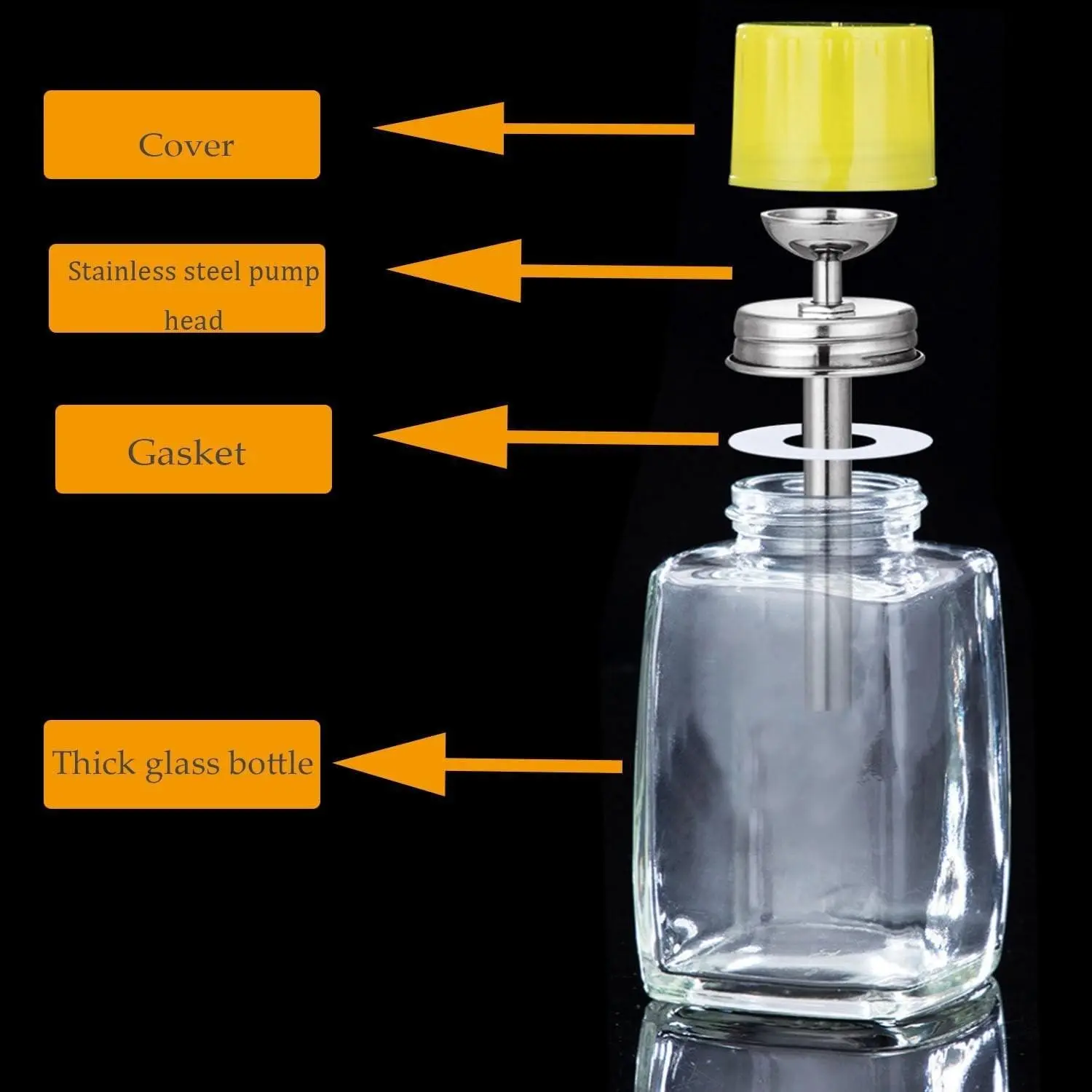 1pc Nail Polish Remover Pump Empty Dispenser Bottle for Cleanser Toner Nail Polish Remover Pump Lip And Eye Makeup Remover Top Cap Clear Bottle