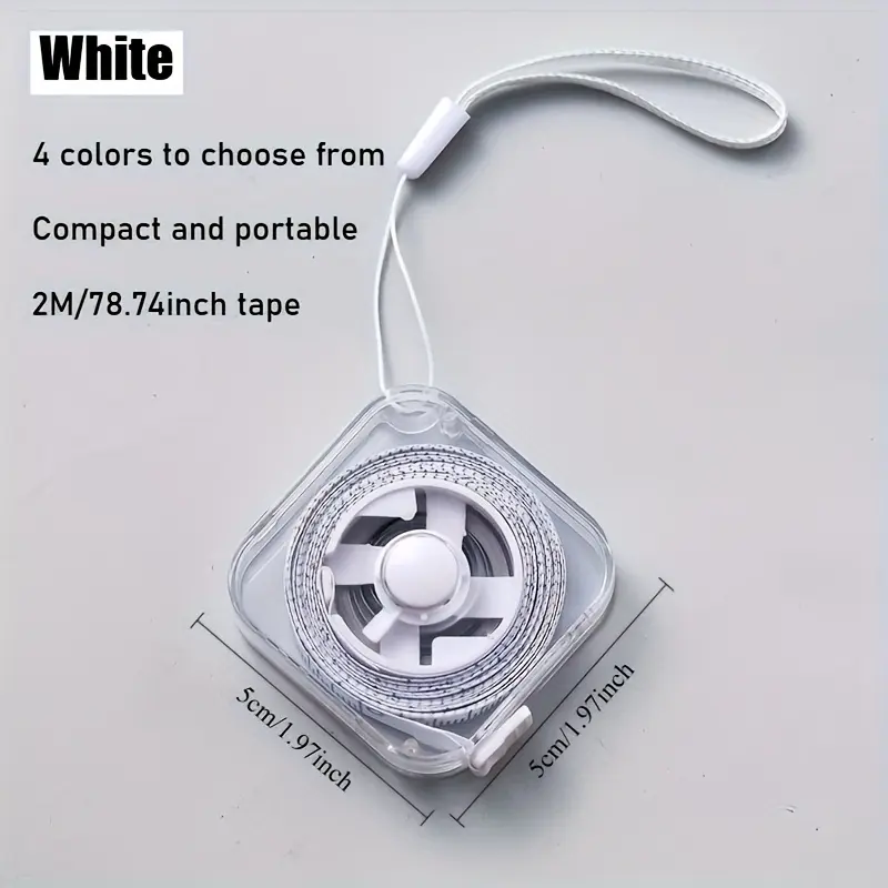 2-meter/6-foot cute mini soft tape measure, portable and extendable locking mechanism, and clear centimeter/inch scale - suitable for tailoring, home, waist circumference, chest circumference, height measurement - durable and easy to store, can wipe trans