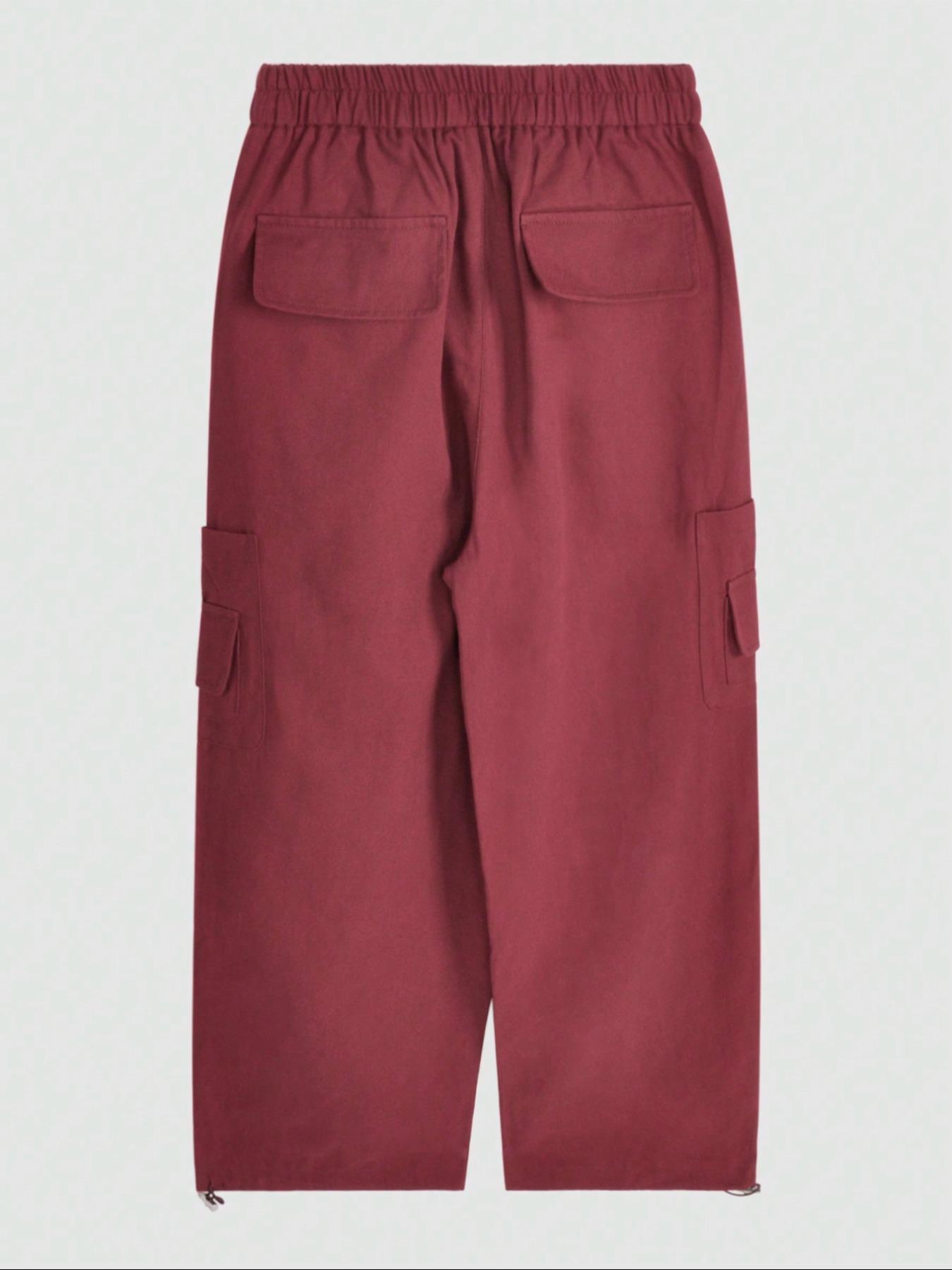 Women's Solid Wide Leg Pants, Loose Legged Pants, Baggy Legged Pants, Casual Comfy Trousers for Daily Wear, Ladies Bottoms for All Seasons