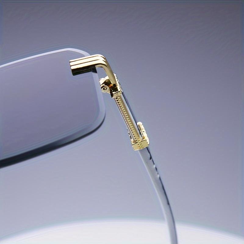 4-Pack Fashion Rimless Sunglasses for Men and Women Classic Small Square Frameless Shades with UV Protection for Travel and Everyday Wear Lightweight Comfortable Classic Square Design