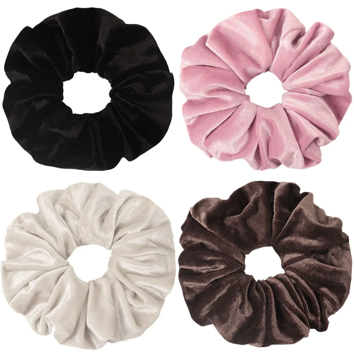 Velvet Scrunchies for Women, Big & Jumbo Elastic Scrunchies for Thick Hair, Oversized Large Extra Large Hair Scrunchie