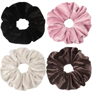 Velvet Scrunchies for Women, Big & Jumbo Elastic Scrunchies for Thick Hair, Oversized Large Extra Large Hair Scrunchie