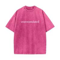 Washed Cotton Tee-Fuchsia