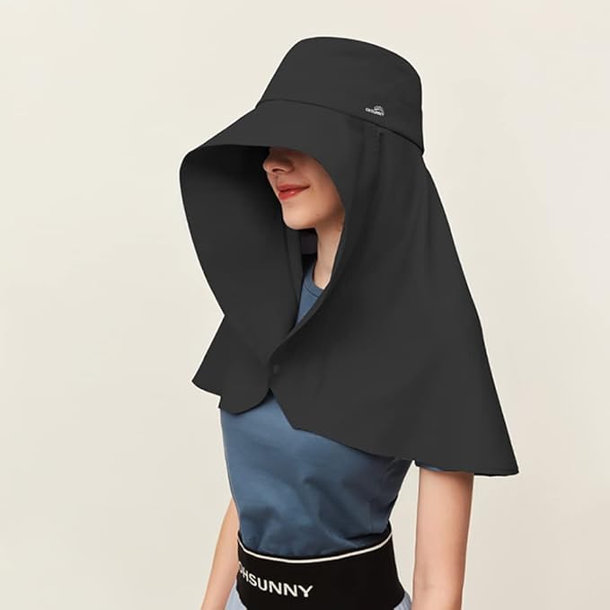 [Mother's Day Gifts]Summer Outdoor UV Protection Sun Hat for Women, Neck Flap Beach Cap, Lightweight & Breathable Wide Brim Design