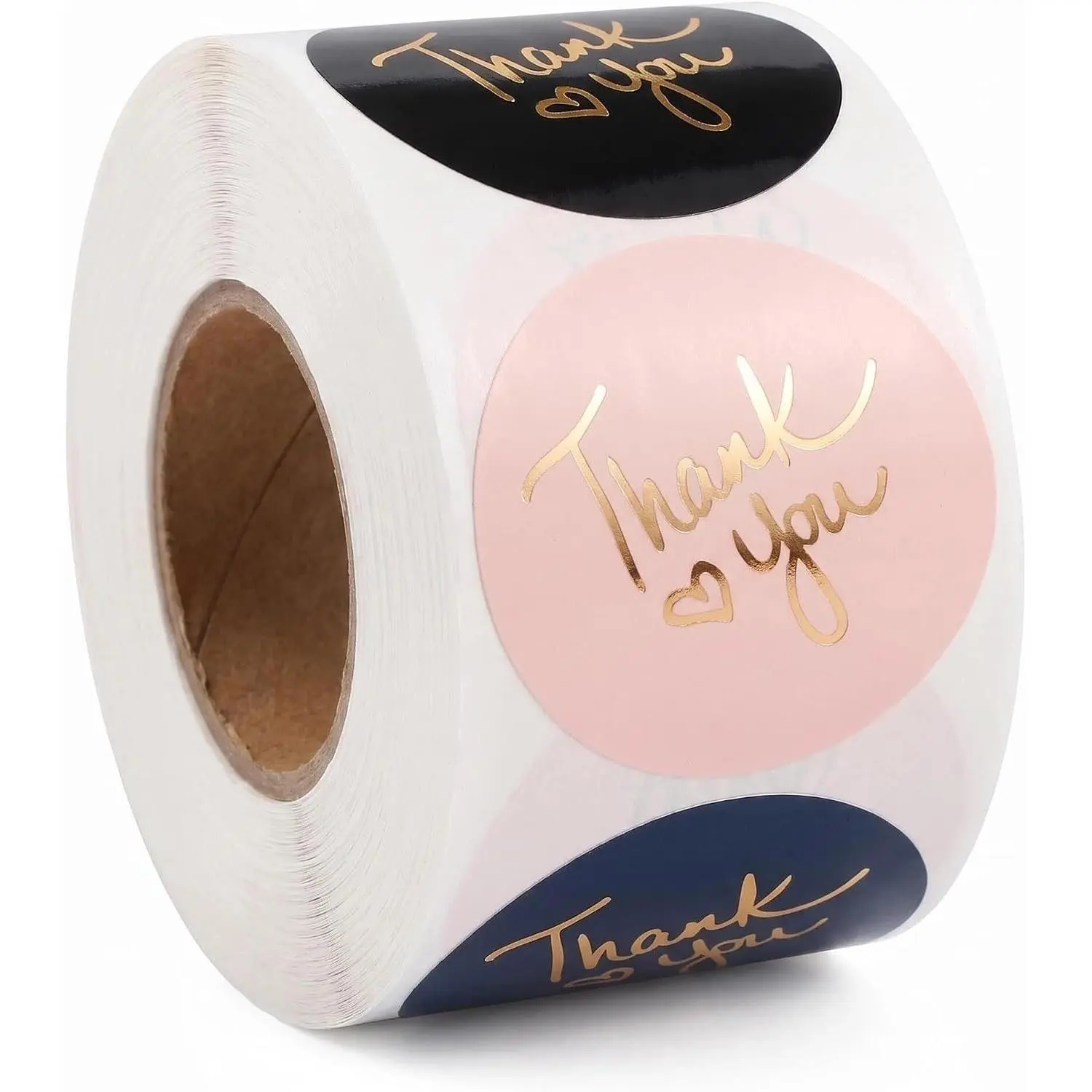 500-Count 1.5in Thank You Theme Stickers, Synthetic Durable Luxury Labels & Stickers for Small Business Packaging, Envelope Seals, Shipping Boxes