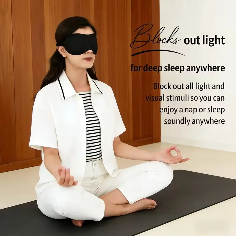 Comfortable Sleep Eye Mask, Adjustable Strap, Soft Breathable Fabric, Lightweight Anti-Allergy, Ideal for Travel Home Naps, Portable Eye Mask, Eyemasks for Sleeping