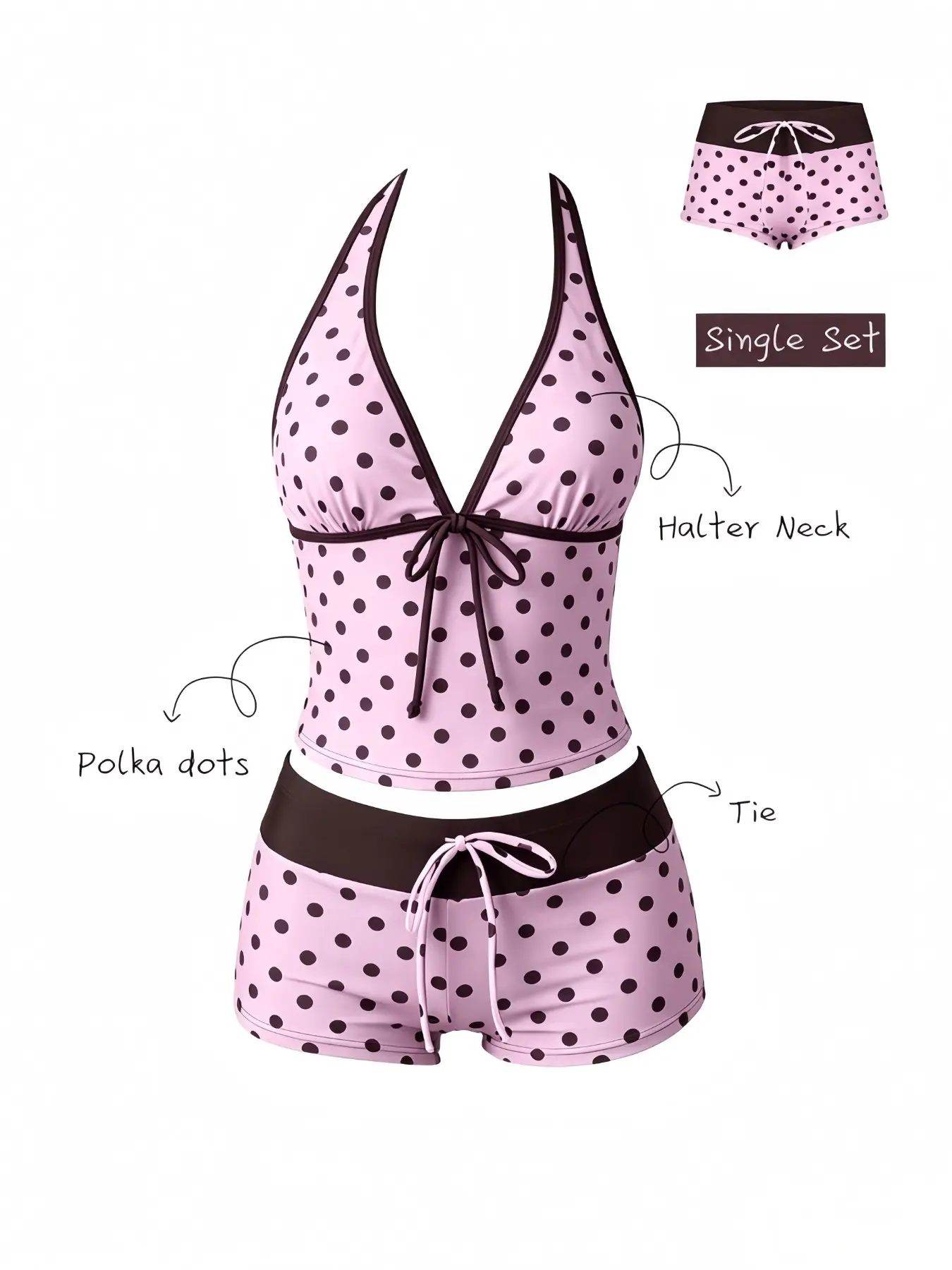 2026 New Women's Two-Piece Plaid Print Bikini Set, Summer Swimsuits, Retro Sportswear, Perfect for Pool Parties and Luxury Beach Vacations, Fashion Bikini