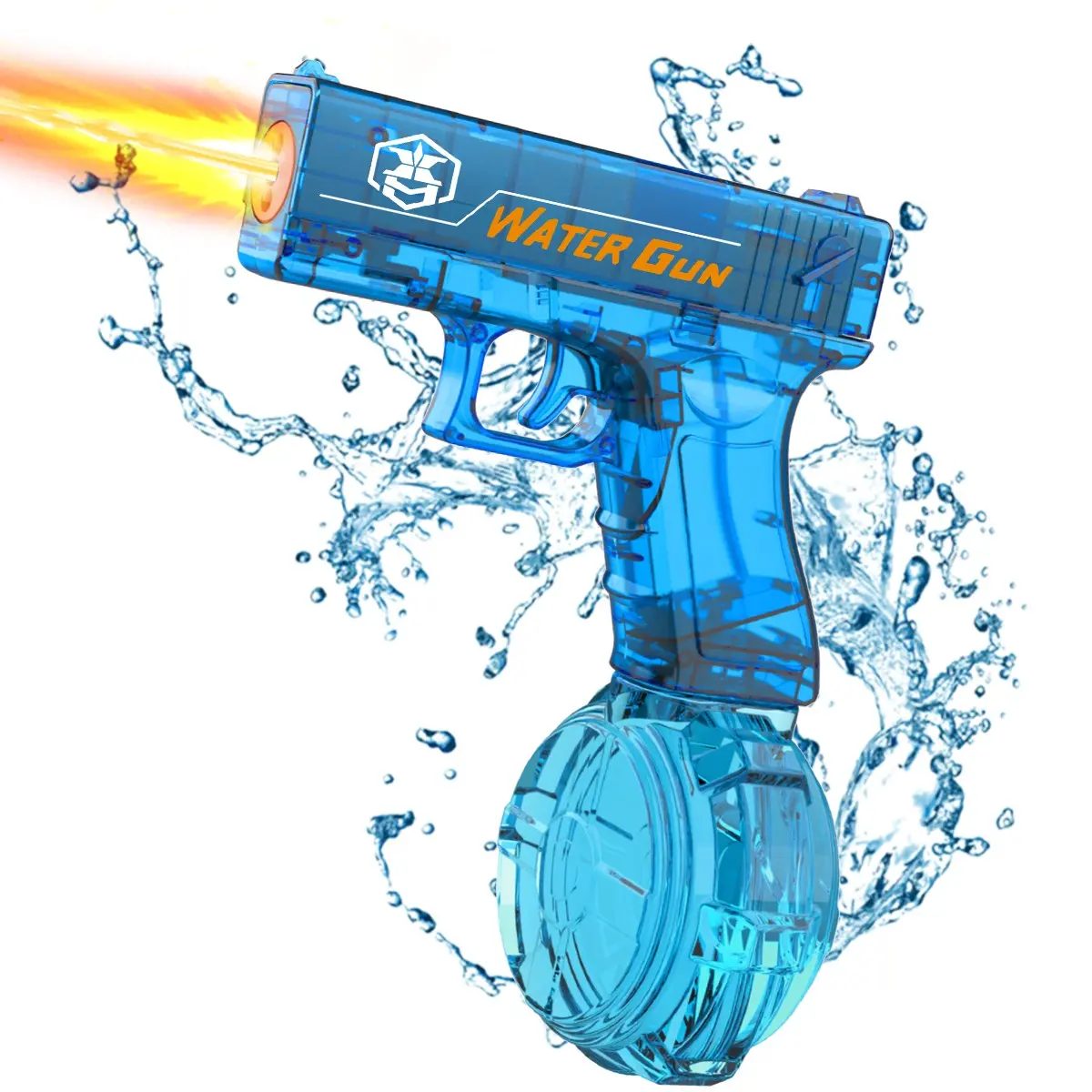 Transparent Tech Style Electric Water Gun for Kids and Adults, Backyard Pool Summer Outdoor Games, Fun Swimming Pool Play, Squirt Guns, Watergun, Waterblaster