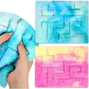 2 Pack Marble Maze Mat Fidget Tactile Sensory Toys Stress Relief Toys Relief Anxiety Calming Mats for School Classroom Reduce Stress Anxiety Improve Focus(Vivid Style,8.7 x 6.3 Inch)fidget toys