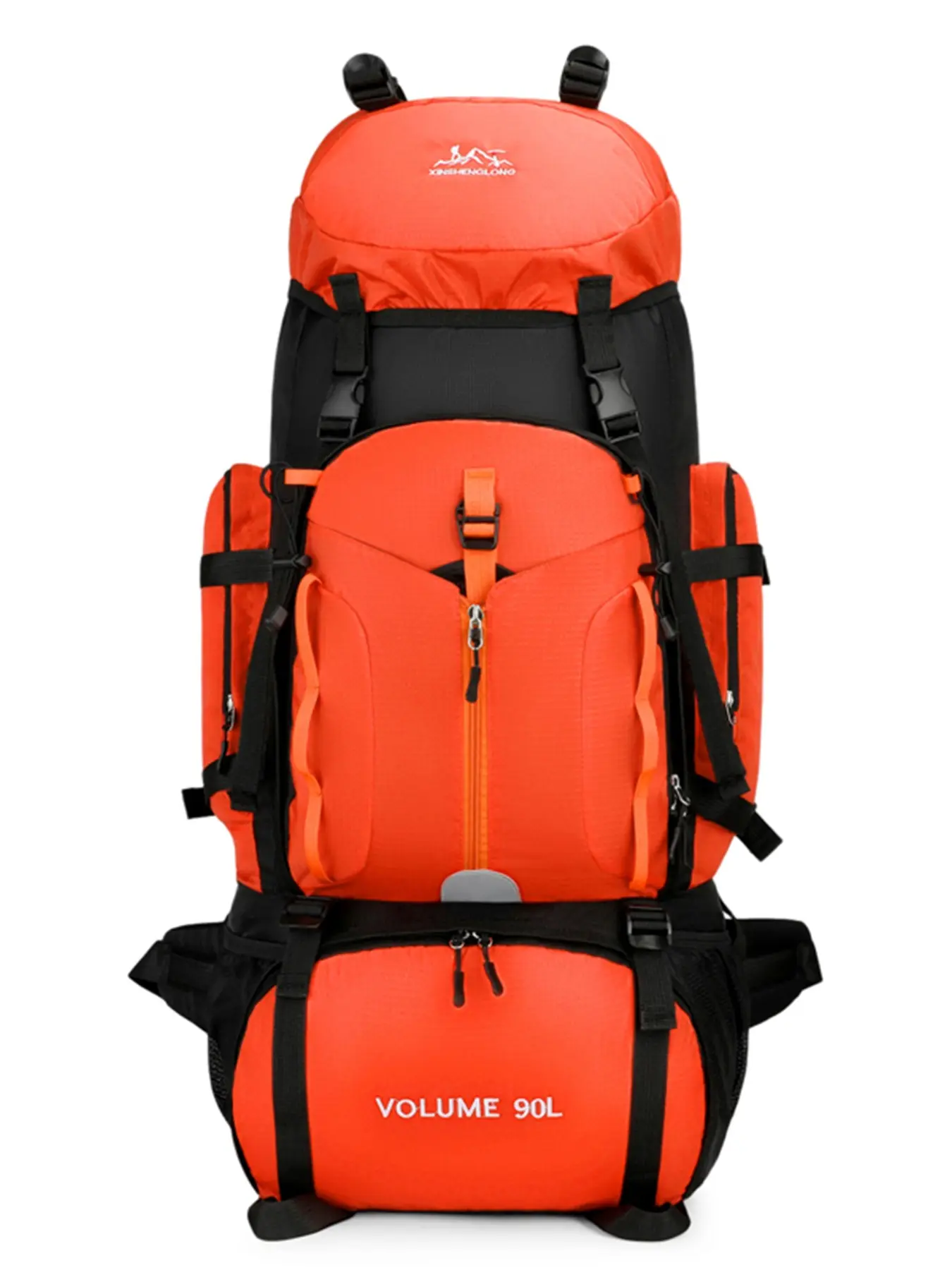 90L Large Capacity Hiking Backpack, Outdoor Professional Colorblock Trekking Backpack, Multi-Layer Storage, Waterproof, Suitable for Camping, Outdoor Rucksack
