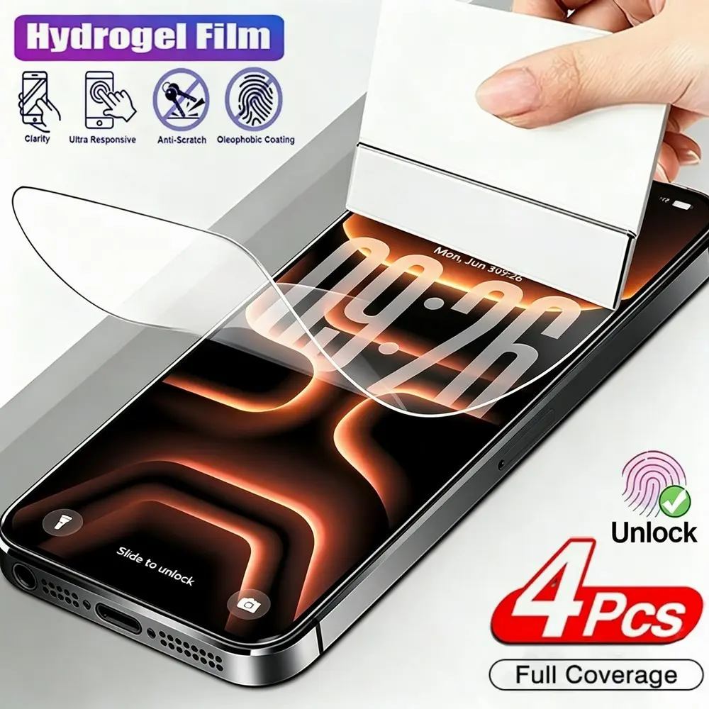 4Pcs Transparent HD Soft Hydrogel Film For Infinix Note 60 60 Pro 60 Ultra,  Full Coverage Screen Protector Film For Infinix Note 50 50 Pro 50 Pro+ 40 Pro 40 Pro Plus Touch Sensitive Not Glass
