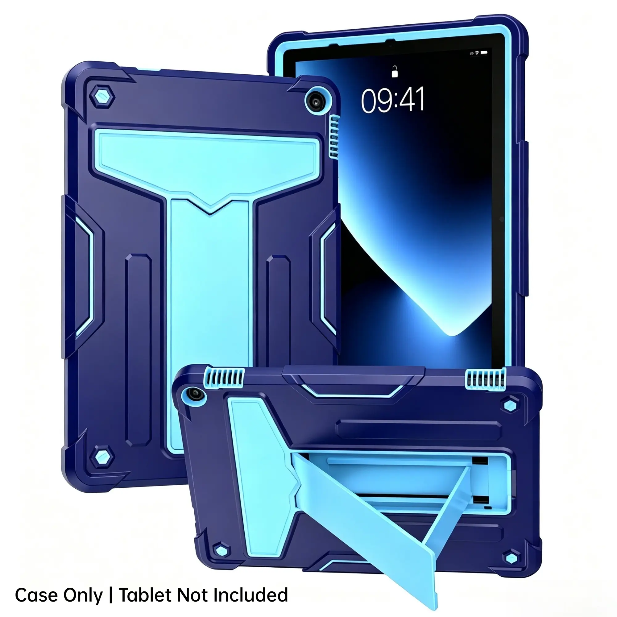 Shockproof Tablet Protective Cover for New Fire HD 10 2021, with precise cutouts, non-slip and scratch-resistant, full hard shell with stand