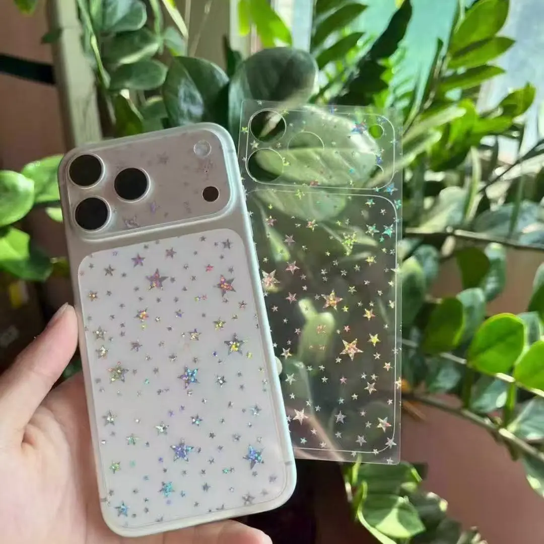 Suitable for iPhone 18 Pro Max/18 Pro star and heart laser integrated protective back film for lens protection soft film