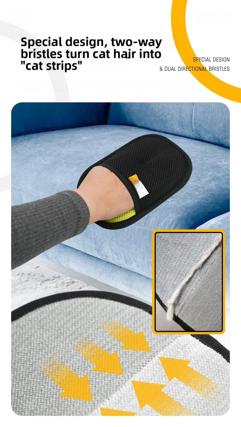 Upgrade Large Pet Hair Removal Grooming Gloves Static Fur Remover for Cat Dog Sofa Carpet Clothes