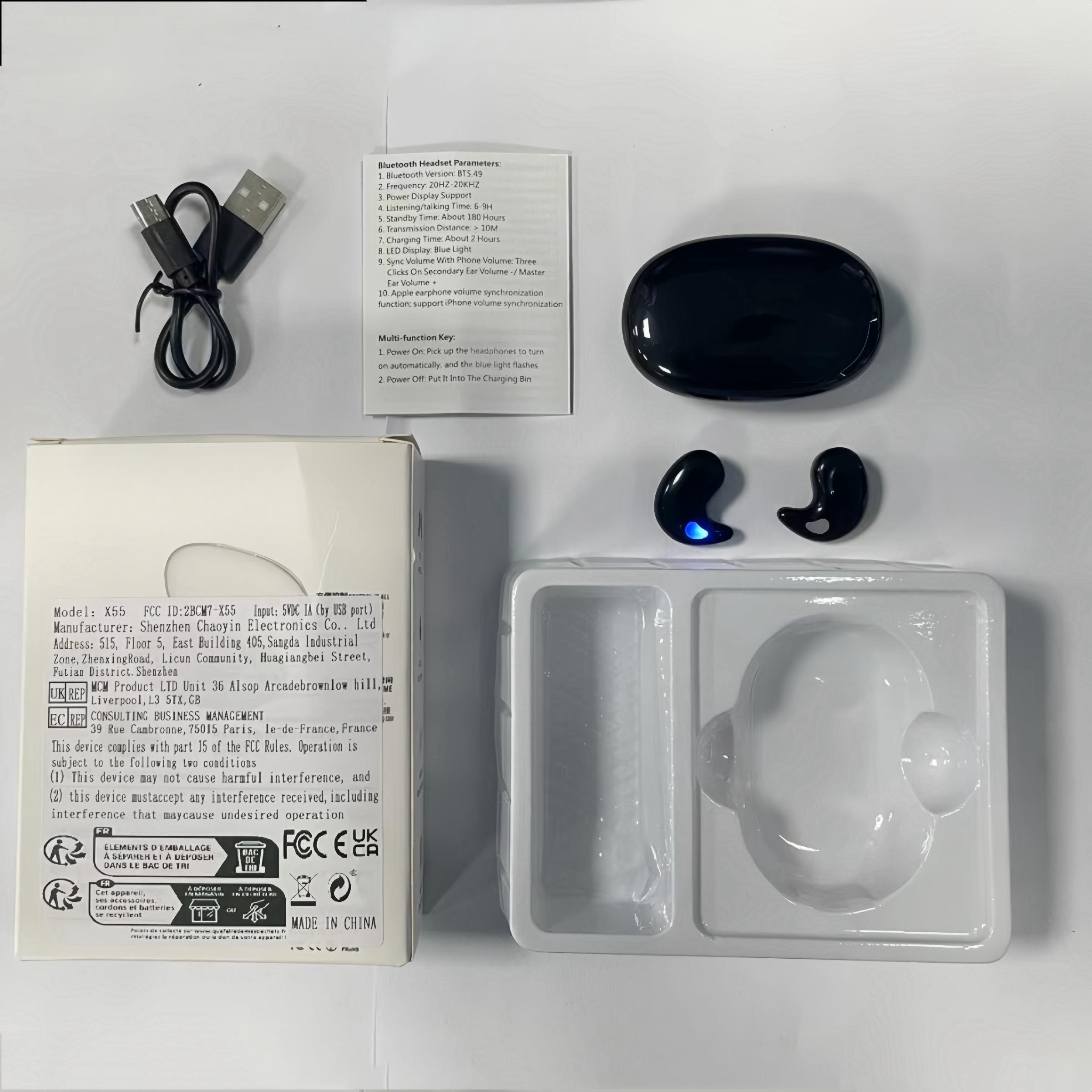 Wireless Earphone (1 Box), TWS Wireless Headphones, True Wireless Earbuds with Digital Display Charging Case, Bluetooth-compatible Sleeping Earbuds for Sports, Gaming, Running, Swimming