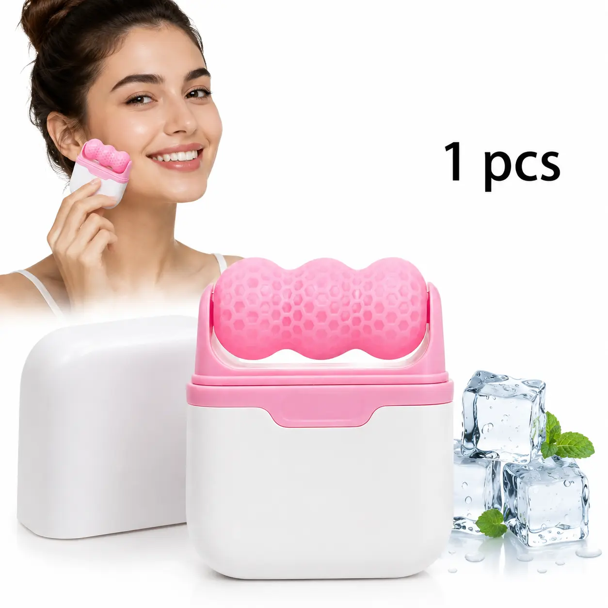 2-In-1 Handy Ice Roller Massage Wheel Home Supply - Cold Therapy Body Care, Face & Eye Swelling Relief, Migraine Pain Relief