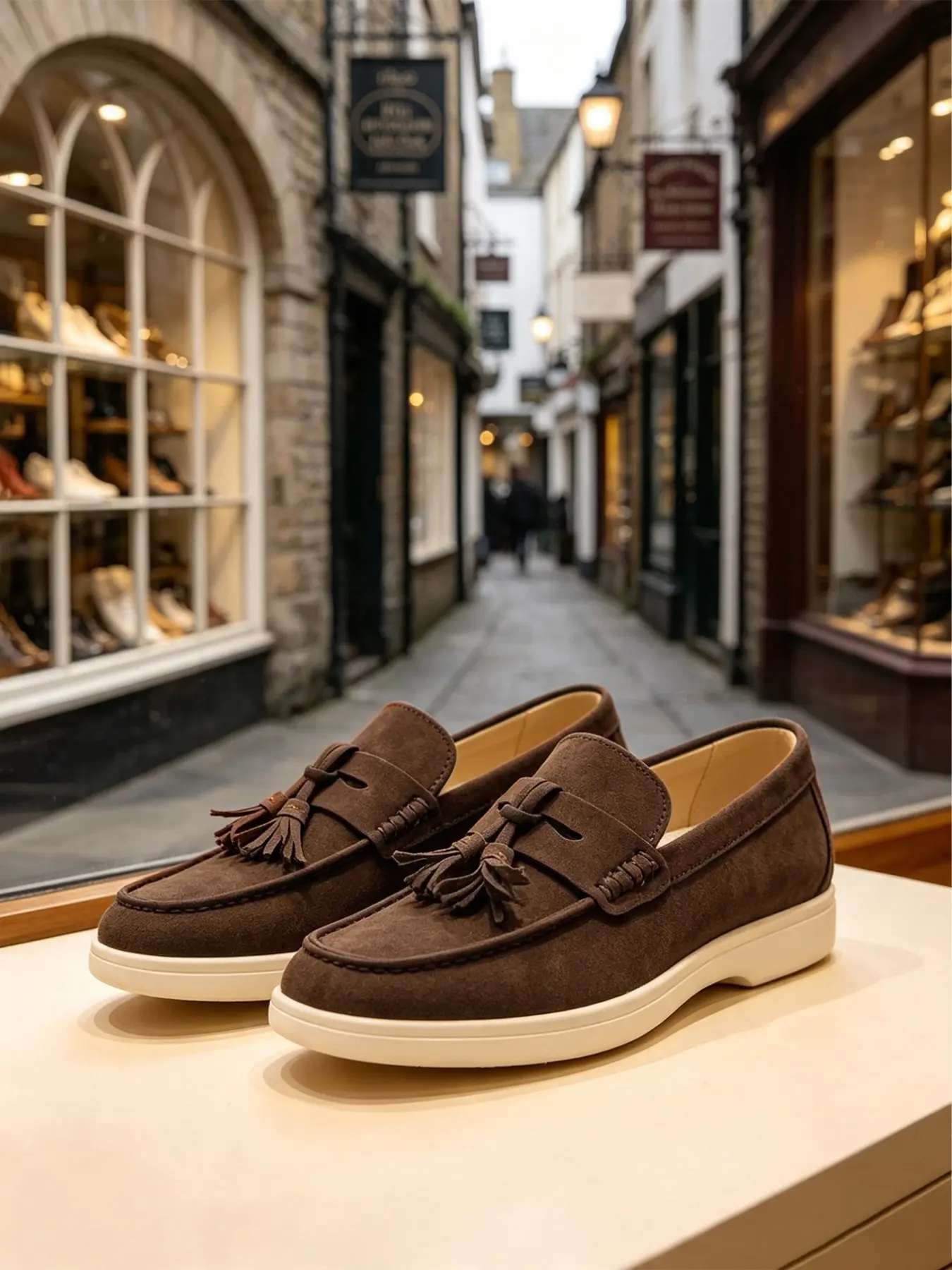 Men's Tassel Loafers Penny Loafers, Minimalist Retro Style, Breathable Lightweight Non-Slip, Faux Suede Driving Moccasins, Plus Size, Office Business Party Shoes