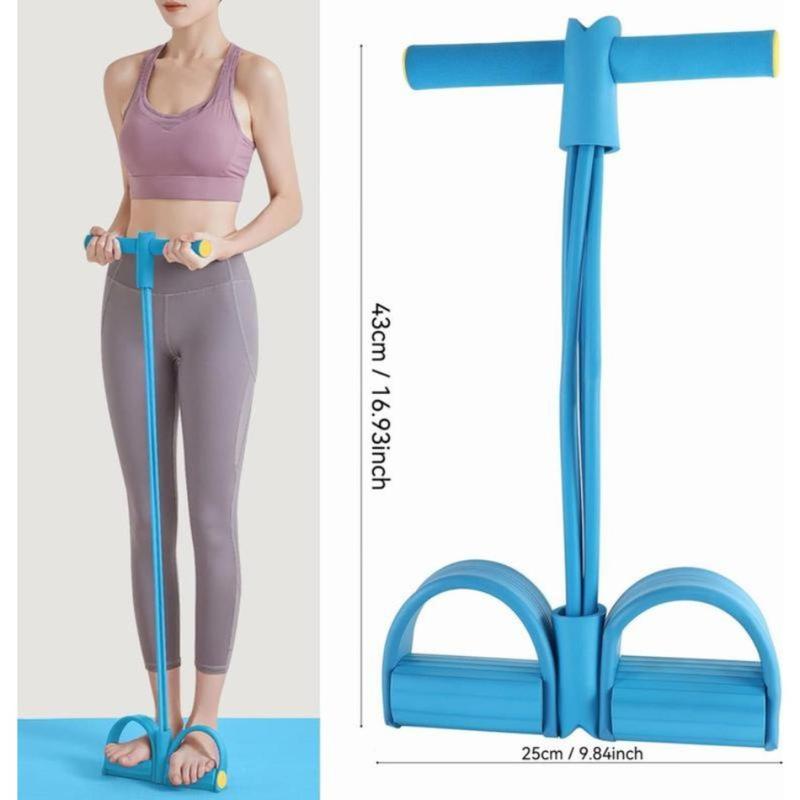 2026 New 4-Tube Unisex Multi-Function Tension Rope with Handles Home Gym Sit-Up & Tummy Training Fitness Equipment TikTokShop