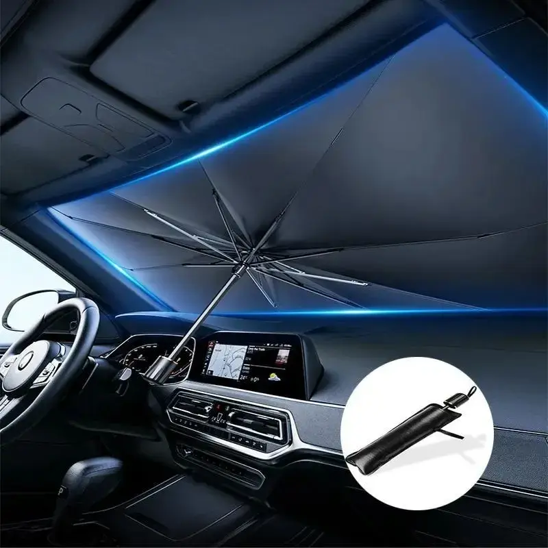 Portable car sunshade, windshield sunshade, foldable windshield sunshade, sun cover for car windshield, car exterior accessories, daily car windshield cooling umbrella, Car Sunshades For Windshield