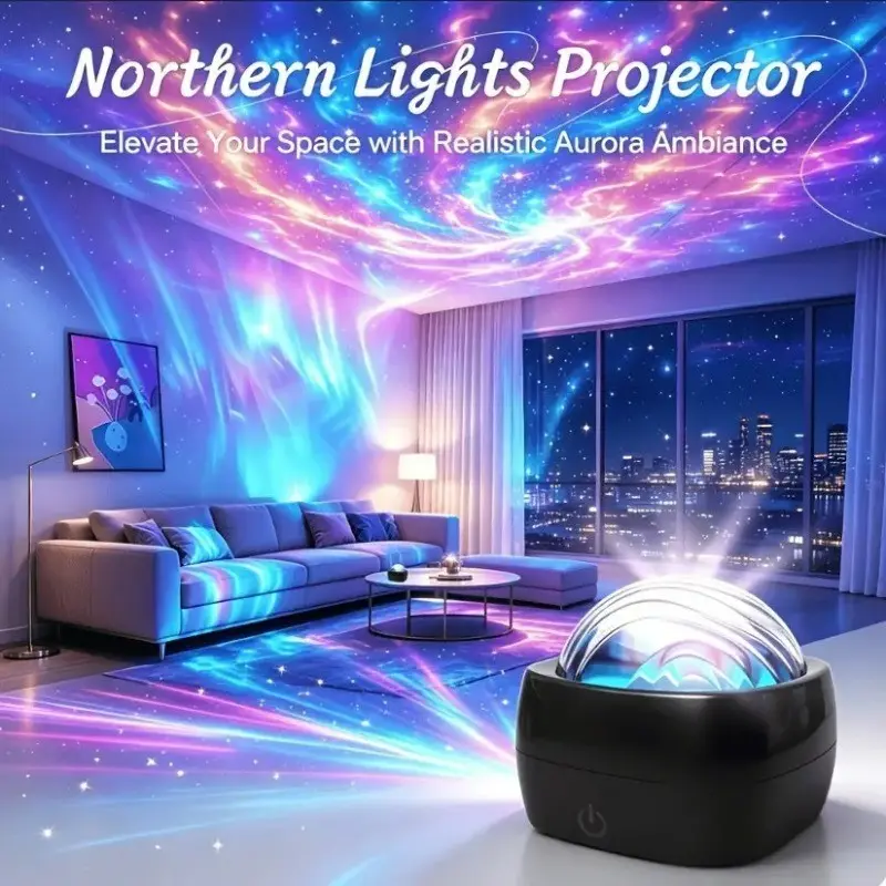 Polaris Projector with Simple Design, Style A, USB Powered, LED Lights, Ideal for Office or Home Atmosphere, Perfect Gift for National Day