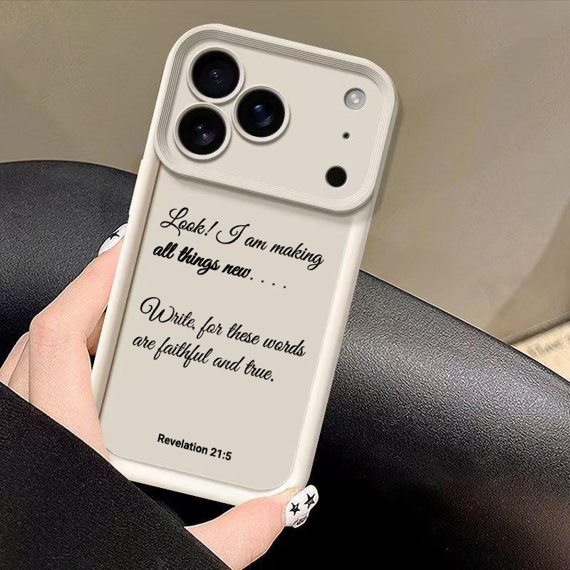1PC Christian Revelation 21:5 All New Things Pattern Phone Case,Compatible with iPhone X/11/12/iPhone 13 Phone Case /14/15/16/17 Pro Max/Plus/Air & Samsung Galaxy,Military-grade drop protection, soft silicone, perfect gift for faith lovers.