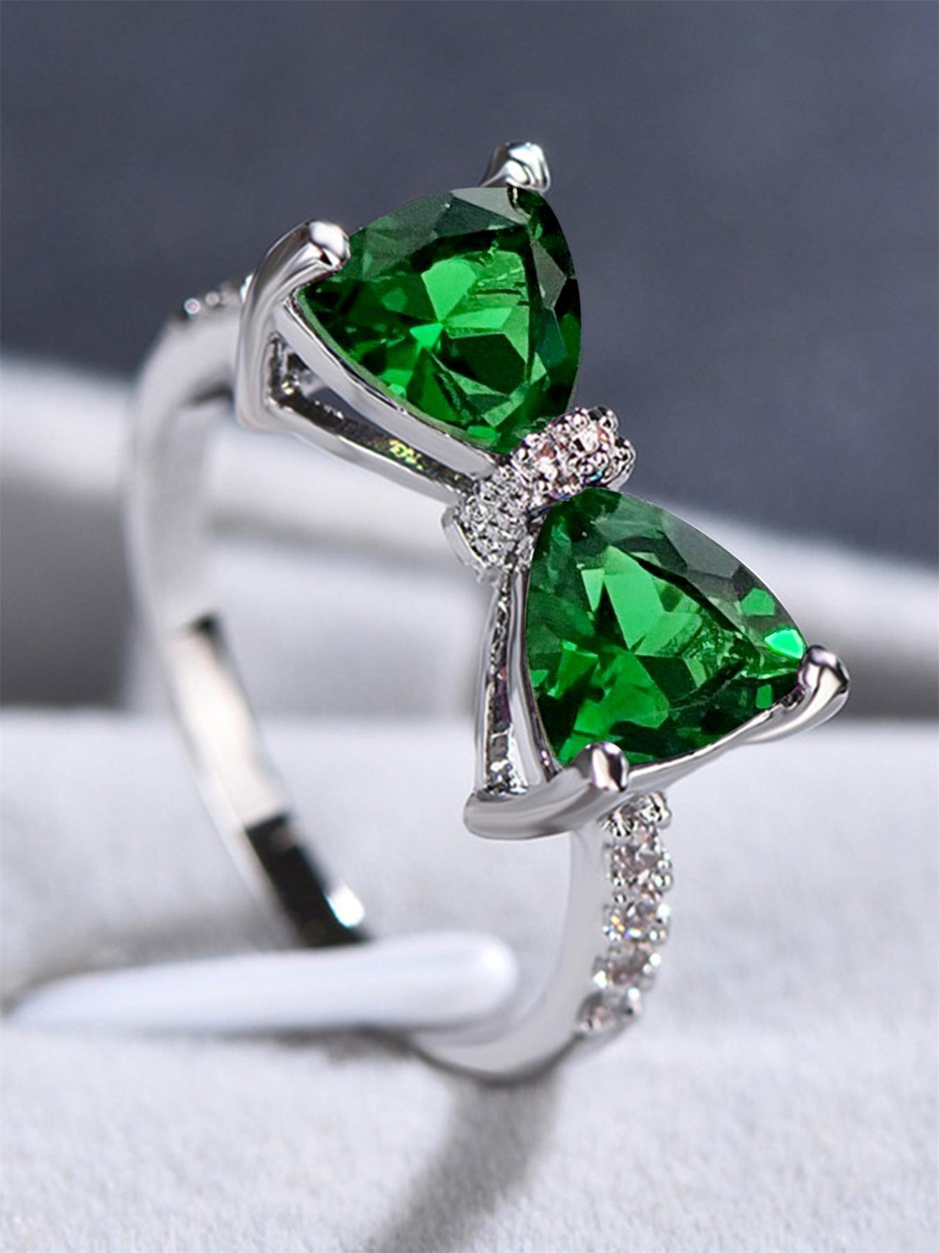 Hot Fashion Rhinestone Decorated Bow Design Ring, Artificial Zircon Ring, Cubic Zirconia Rings, Beautiful rings, Wedding Engagement Bridal Jewelry for Women, Jewelry for Birthday Gift, Gifts for Wife