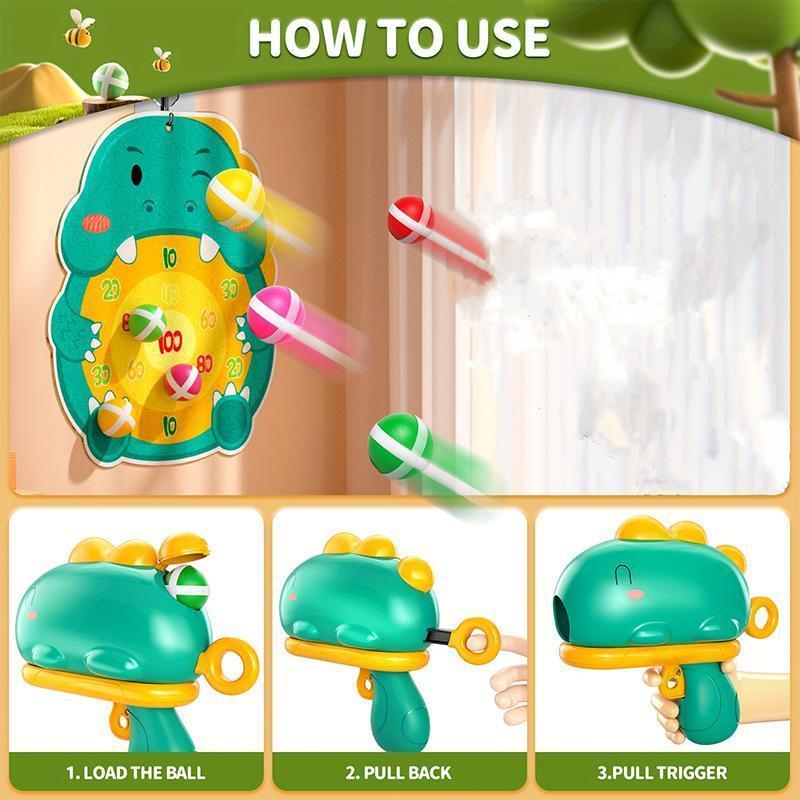 Dinosaur Design Ball Blaster Toy, 1 Box Dinosaur Design Ball Blaster Toy with 12pcs Sticky Ball, Indoor Outdoor Sports Toy for Kids Dinosaur Design Ball Blaster Toy, 1 Box Dinosaur Design Ball Blaster Toy with 12pcs Sticky Ball, Indoor Outdoor Sports Toy for Kids