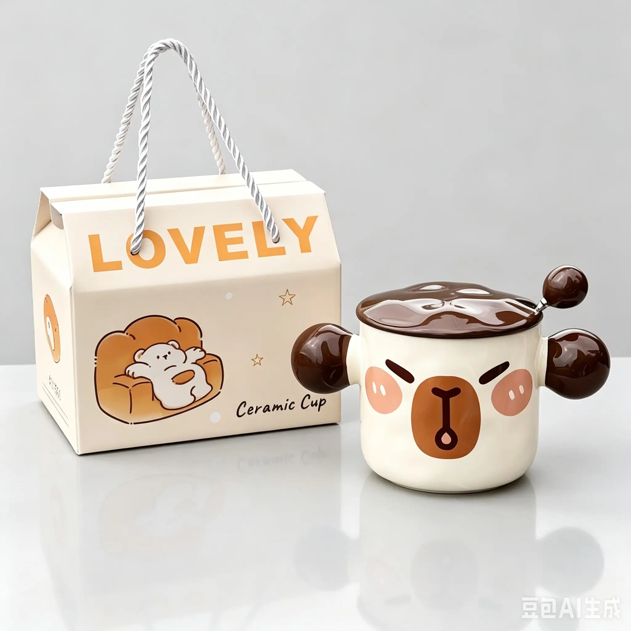 Cute Capybara Ceramic Figurine Ornament, Portable Handheld Gift Box Package, Aesthetic Desktop Table Decor, Lovely Home Display Decoration, Perfect Gift for Birthday, Party Gathering, Surprise Present For Friends