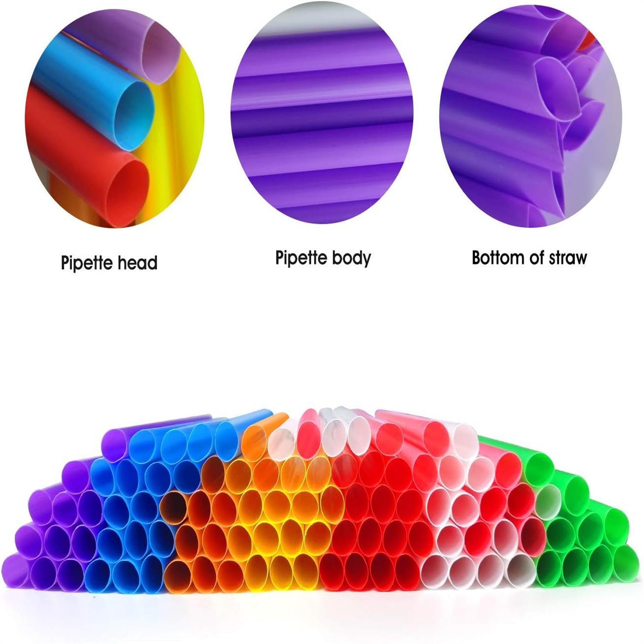 Disposable Individually Wrapped Straw, 100pcs/set Disposable Plastic Straw, Large Wide-mouthed Straw for Smoothie, Bubble Tea, Drink, Party Supplies, Drinking Straw