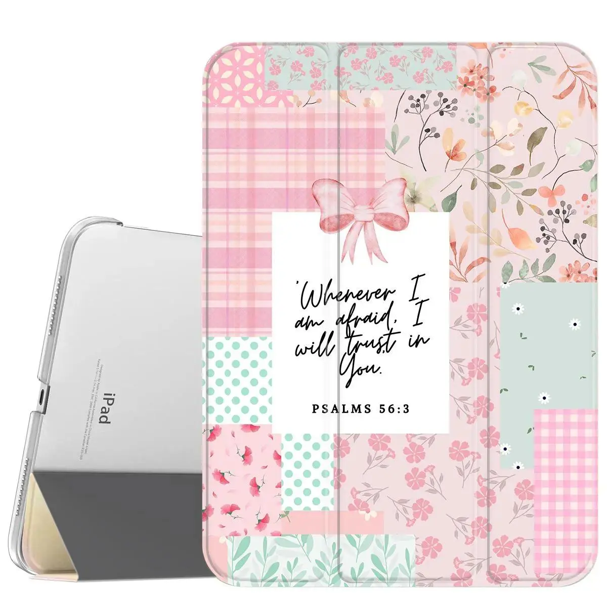 Aesthetic Collage Leather Tablet Casing with Magnetic Holder, Slim Stand, Soft Translucent Frosted Back & Pencil Slot - Accessories for iPad A16 2025, Air 6, Mini 6, Samsung Galaxy Tab S9