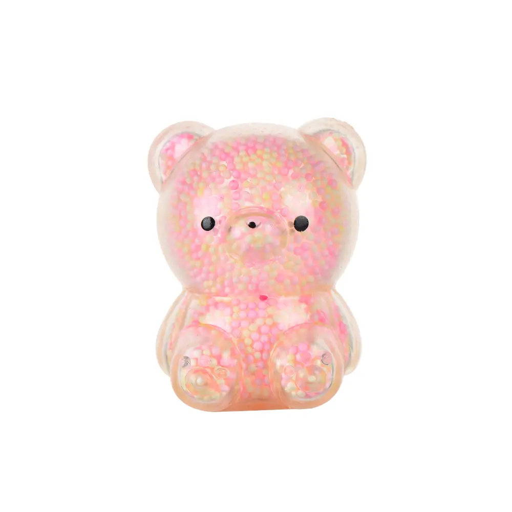 Mini Bear Squeeze Sensory Toy – Foam Bead Filled Squishy Stress Reliever, Durable Soft Fidget Toy for Focus, Sensory Toys for Autism & ADHD, Fun Party Favors, Stocking Stuffers