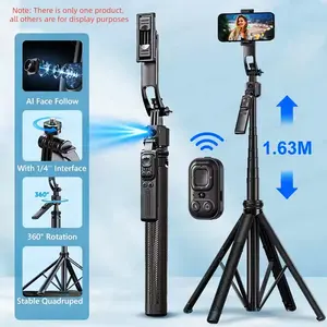 5-In-1 Smartphone Selfie Stick Tripod Stabilizer with Bluetooth-compatible Remote Control, Smart Ai Tracking Anti-Shake Gimbal Tripod, Camera Stabilizer, Selfie Accessories