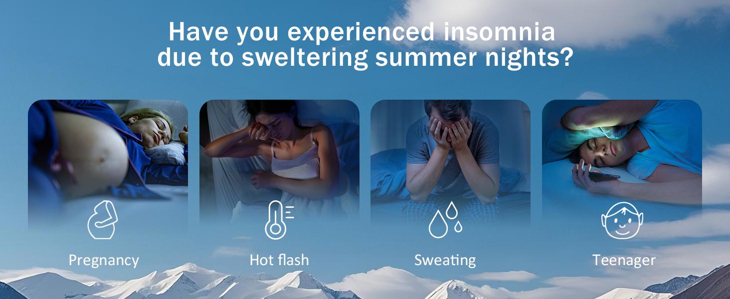 Soft Cooling Comforter Blanket for Hot Sleepers, Full/Queen,-Sided Cold Blanket for Night Sweats, All-Season Cooling Comforter, Silver Gray, 90''x90''