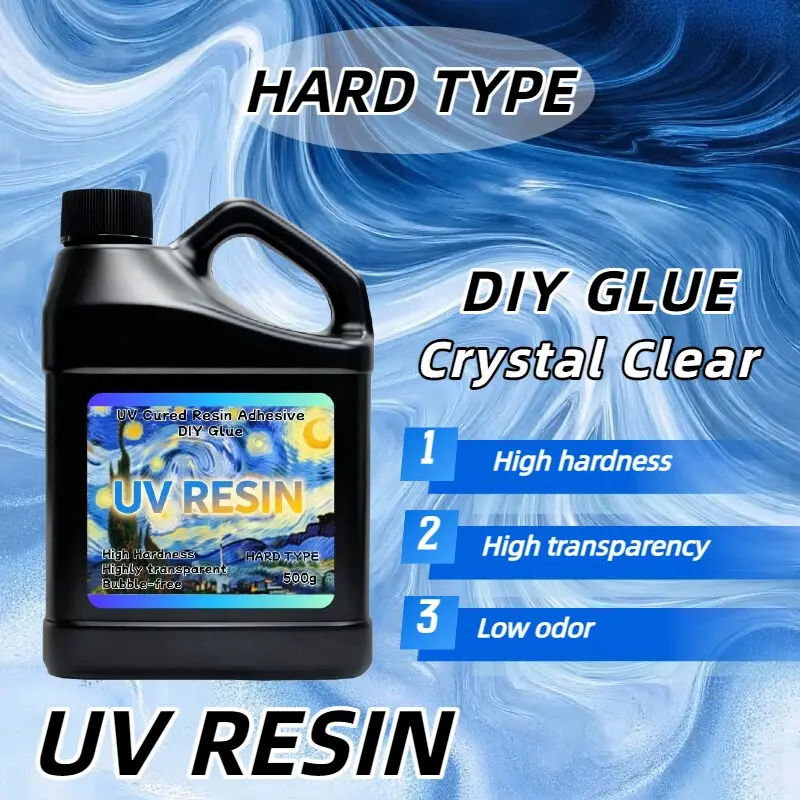 Upgrade Resin Kit, Hard Transparent UV Cured Epoxy Resin, DIY Jewelry Making Material, Durable, Ideal for Creative Projects