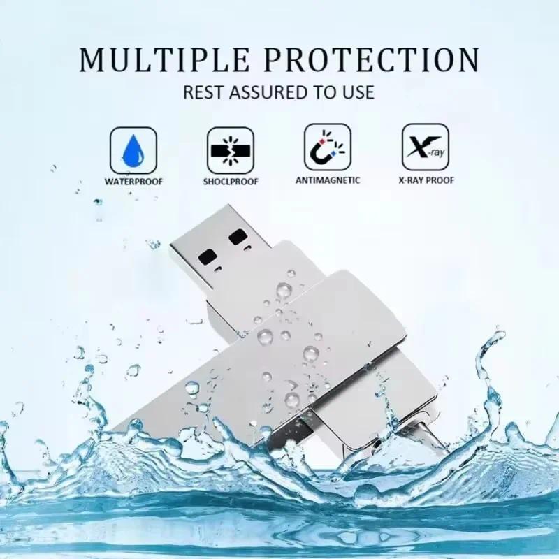2026 New  Metal Pendrive Flash Drives U Disk High Speed Portable WaterProof Type-C Memoria 16TB USB Stick USB Drives