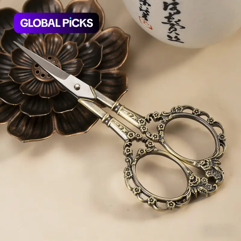 Vintage Tailor Scissors, 1 Count Sharp Thread Scissors without Tassel Decoration, Stainless Steel Nose and Beard Trimmer, Handicrafts, Artworks, Needlework, Sewing Tools, Sewing Supplies Crafts, Sewing Accessories, Crafting Sewing Tools #GLOBAL PICKS