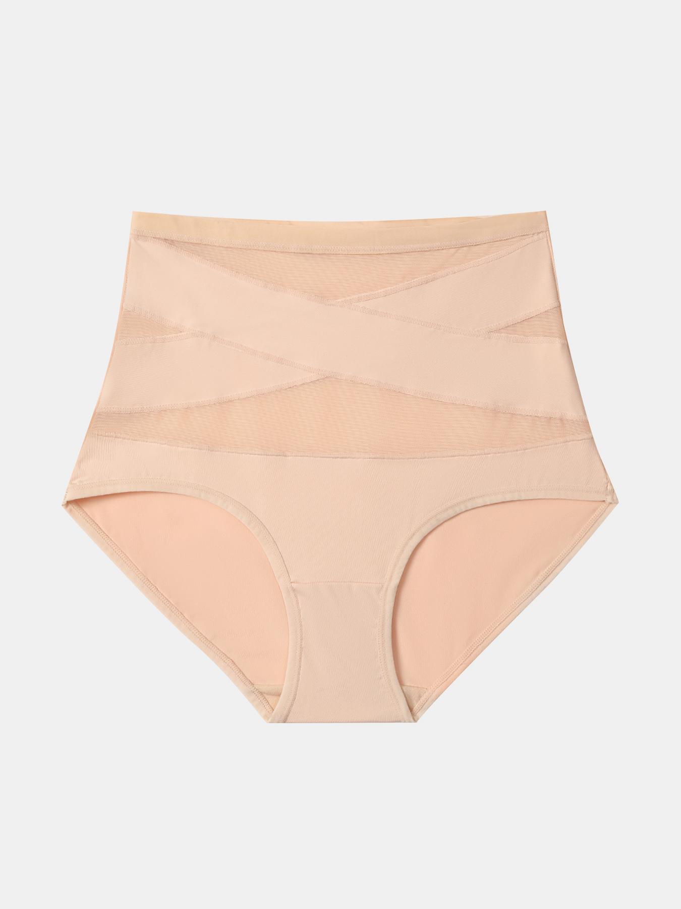 Women's Solid Color High Waist Briefs, Soft Comfy Breathable Panty for Daily Wear, Ladies Underwear for All Seasons