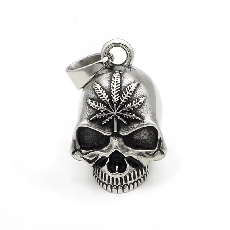 Skeleton Motorcycle Bell Charm, Vintage Lucky Bell Decoration, Father's Day Gift, New Year, Valentine's Day, Road Luck Pendant